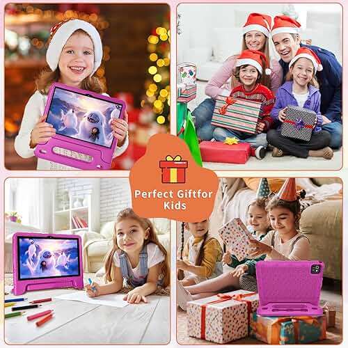 EDDBNi Kids Tablet Android 15 Tablet 10 inch Kids Tablets with Case Quad Core 64GB Dual Camera Parental Controls 2.4G WiFi Educational Tablets - Image 7