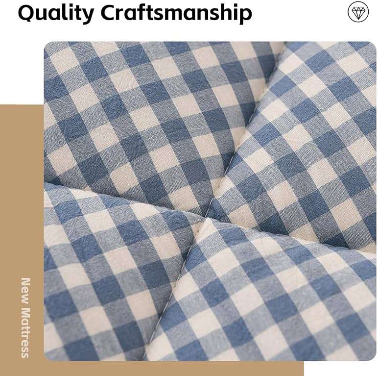 KCCRHIN Japanese Washed Cotton Floor Mattress Soft Thickened Futon Mattress Shikibuton Thick Folding Roll Up Sleeping Pad for Bedroom Guest Camping Lounger Mattress Dormitory Mattress,47*79in/4.4lbs - Image 5