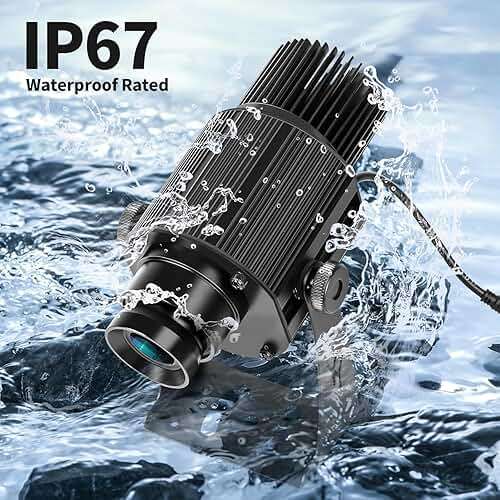 65W LED GOBO Projector Free Custom Logo Ip67 Waterproof Rotating Lens Image,for Logo,Advertising,Indoor,Wedding,Store,Outdoor,Company,Hotel,bar (65W) - Image 5