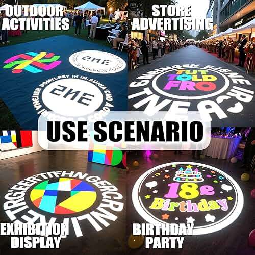 65W LED GOBO Projector Free Custom Logo Ip67 Waterproof Rotating Lens Image,for Logo,Advertising,Indoor,Wedding,Store,Outdoor,Company,Hotel,bar (65W) - Image 7