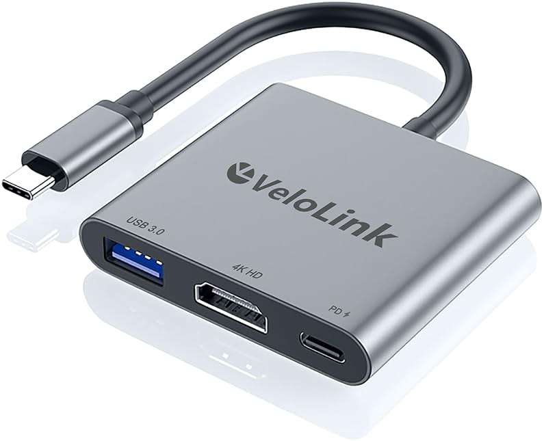 Usbc to hdmi Adapter,hdmi to USB c with 100W PD & USB 3.0,4K HDMI to Typec Adapter, USB C Hub Multiport AV Converter Compatible with MacBook,Laptops, iPhone,PC, Nintendo Switch (LightGray) - Image 8