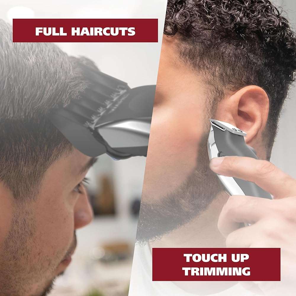 Wahl Clipper Cordless Chrome Pro Hair Clippers for Men and Battery Hair Trimmer Combo for Full Haircuts and Touch-Up Trims – Model 3026590 - Image 3