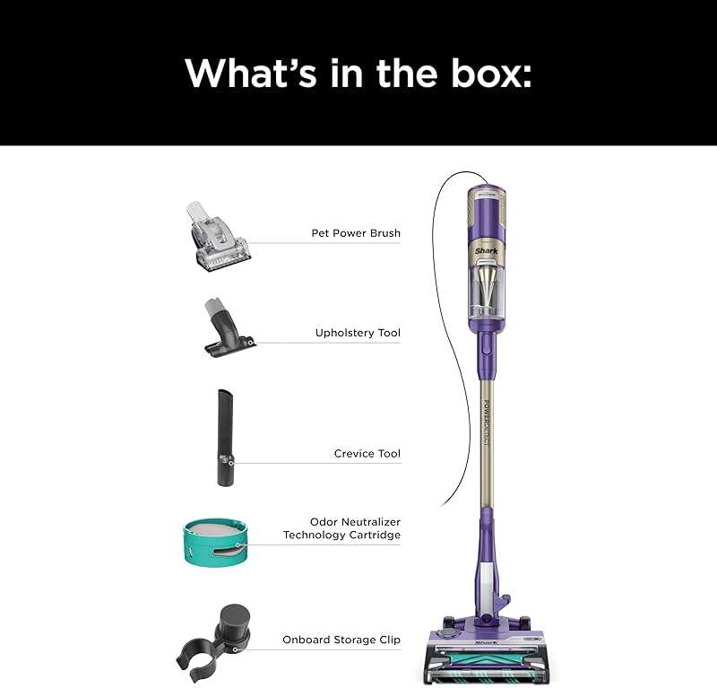 Shark POWERDETECT Ultra-Light Corded Stick Vacuum with DuoClean Technology, Self-Cleaning Brushroll for No Hair Wrap, Anti-Allergen Complete Seal & Odor Neutralizer Technology, Eggplant, HZ4002 - Image 18
