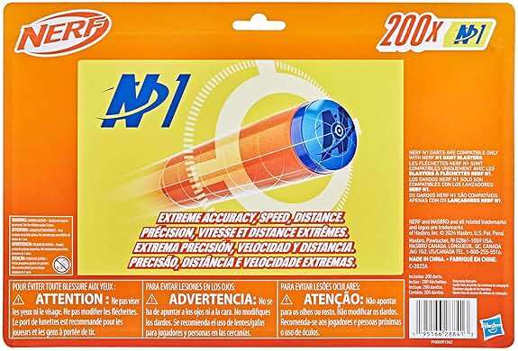 Nerf N Series N1 Dart Refill Pack, Includes 200 Darts, Compatible Only with Nerf N Series Blasters, Outdoor Games, Ages 8+ - Image 2