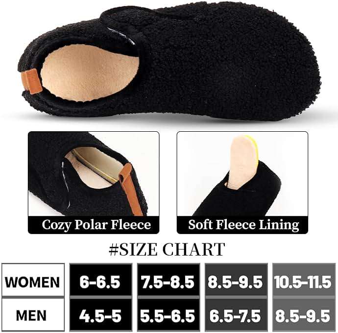 Ibeauti Women Mens House Slippers Lightweight Comfy Barefoot Slipper Socks Rubber Sole House Shoes for Indoor/Outdoor Bedroom Travel - Image 2