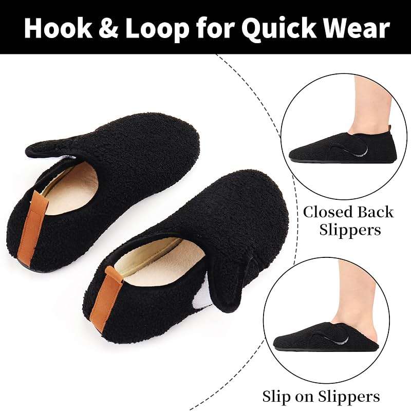 Ibeauti Women Mens House Slippers Lightweight Comfy Barefoot Slipper Socks Rubber Sole House Shoes for Indoor/Outdoor Bedroom Travel - Image 4