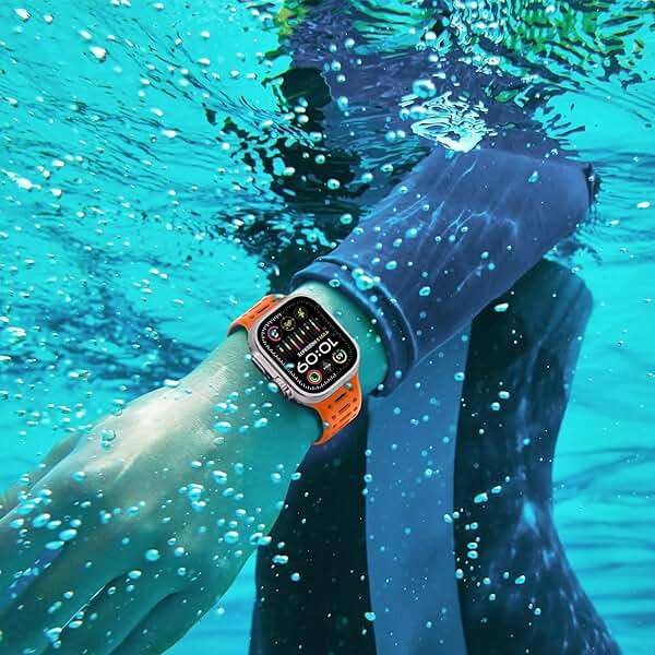 ZZDZZ Compatible with Apple Watch Band 49mm 46mm 45mm 44mm 42mm 41mm 40mm 38mm, Magnetic Silicone Sport Breathable Strap for iWatch Ultra 3/2/1 SE3 Series 11 10 9 8 7-1 (49/46/45/44/42, Orange/Gray) - Image 5