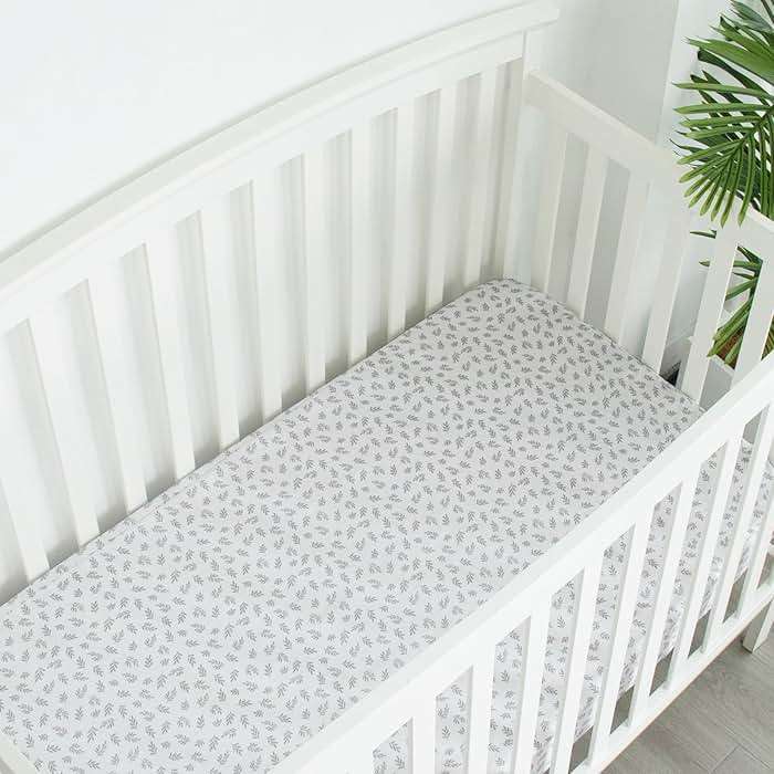 Crib Sheets Fitted for Boys and Girls, 2 Pack Crib Sheet Fits for Standard Crib Mattress, Neutral Toddler Bed Sheets, Lovely Print, 52”X 28” - Image 5