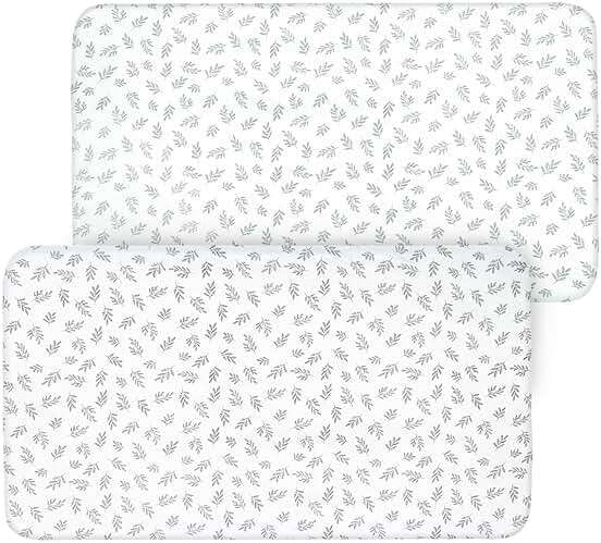 Crib Sheets Fitted for Boys and Girls, 2 Pack Crib Sheet Fits for Standard Crib Mattress, Neutral Toddler Bed Sheets, Lovely Print, 52”X 28” - Image 7