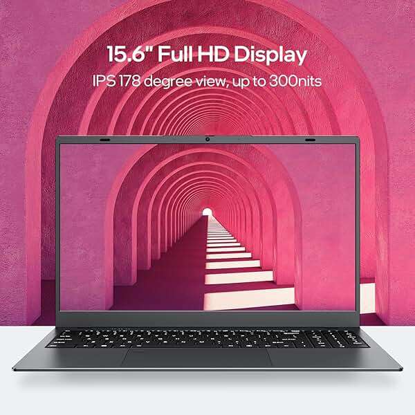 UOWAMOU 15.6-inch, 16GB RAM, 512GB SSD, FHD IPS Display Laptop Computer, N5095 Quad Core, 2.4/5G WiFi, BT4.2 Backlit and Fingerprint, Lightweight and Portable - Image 3