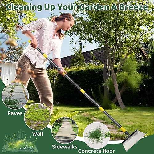Garden Flat Shovel - Floor Scraper, 60" Multifunctional Garden Cleaning Shovels, Heavy Duty Floor Scrapers Long Handle,Metal Weeding Scraper for Lawn Edging, Snow Ice Removal,Snow Ice Scraper - Image 8