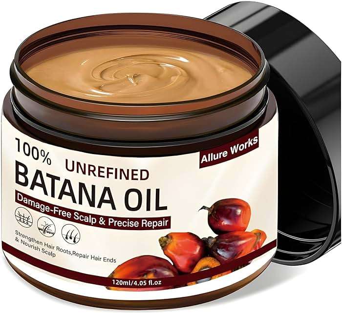 Allure Works 100% Unrefined Raw Batana Oil for Hair Growth Dr. Sebi, Organic from Honduras - Botana Oil Promotes Hair Growth, Thickness, and Prevents Hair Loss, Suitable for Men and Women. 4.05 oz - Image 1