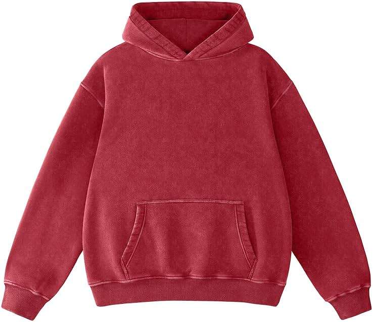Dnzzs Acid Wash Hoodie Super Soft Sweatshirt for Mens Pullover Oversized Men's Fashion Hoodies & Sweatshirts Vintage Tops - Image 1