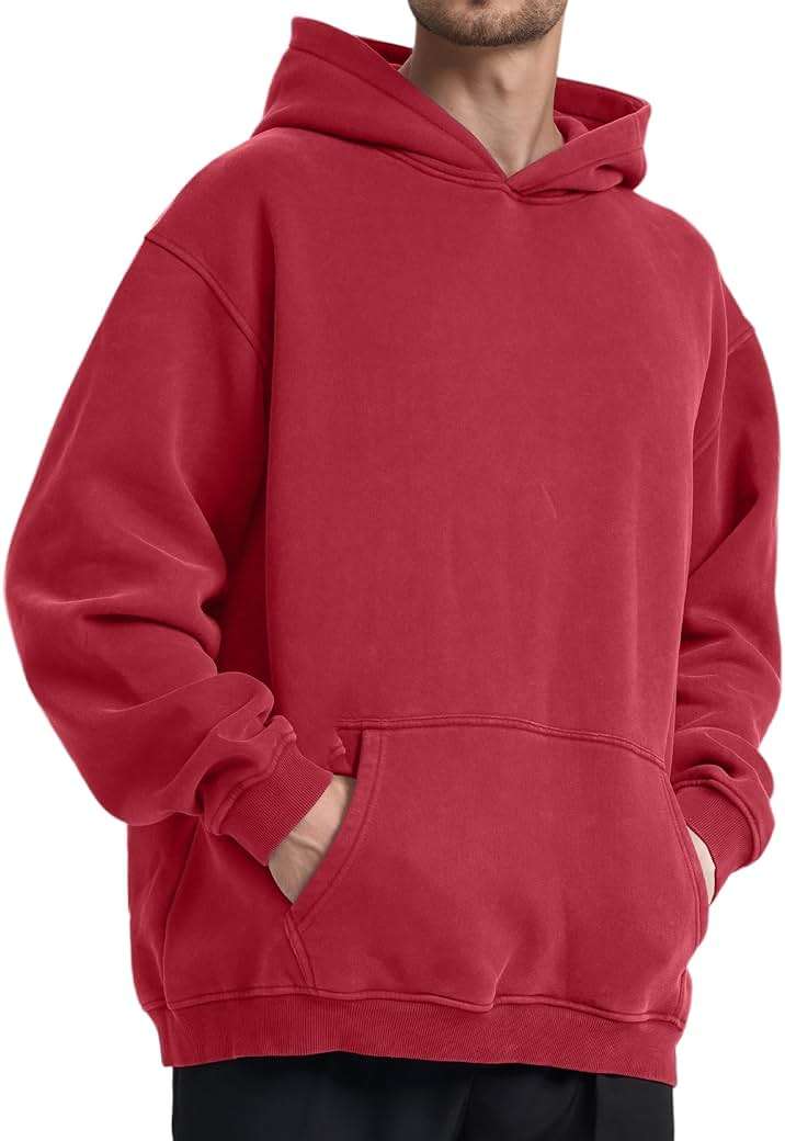 Dnzzs Acid Wash Hoodie Super Soft Sweatshirt for Mens Pullover Oversized Men's Fashion Hoodies & Sweatshirts Vintage Tops - Image 4