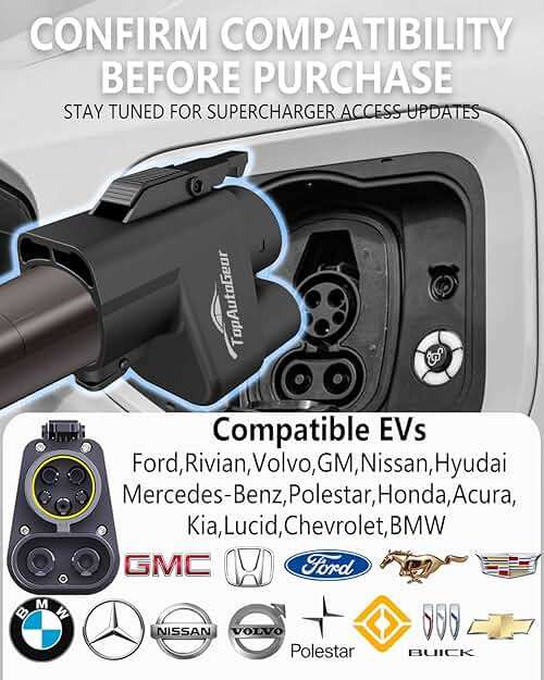 Tesla NACS to CCS Adapter, 250kW DC Fast Charging Adapter for Tesla Supercharger, CCS EV Charger Adapter Compatible with Ford, Rivian & All CCS1 EVs - Image 3