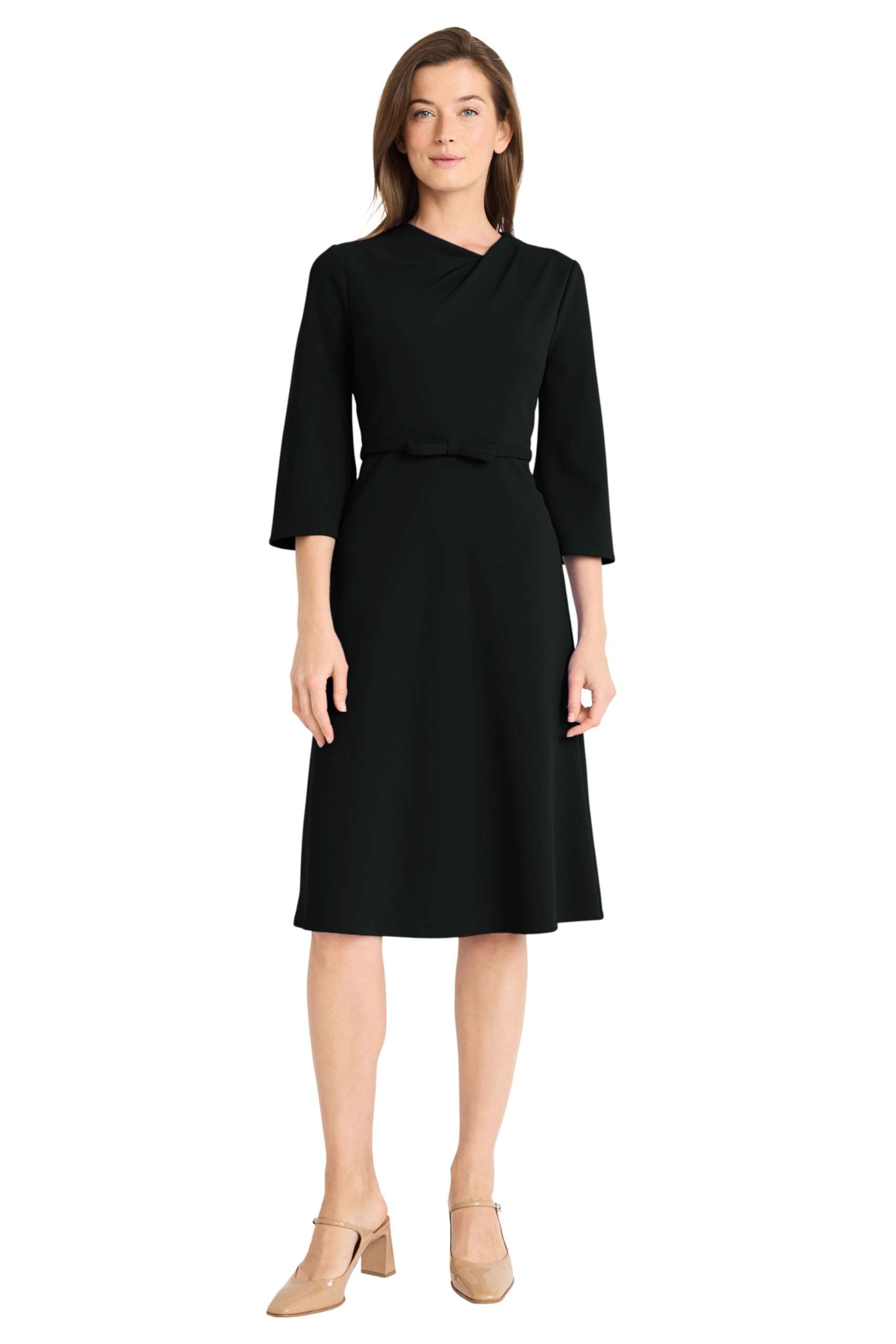 Maggy London Women's Twist Neck Dress with Flared Sleeves - Image 1