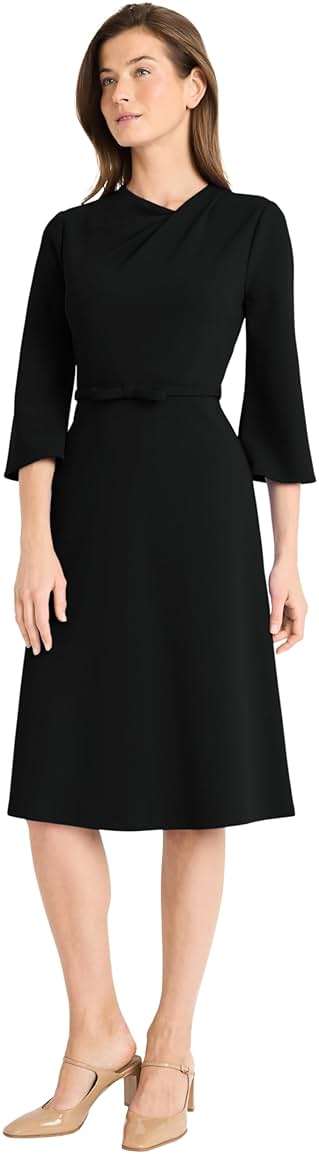 Maggy London Women's Twist Neck Dress with Flared Sleeves - Image 2