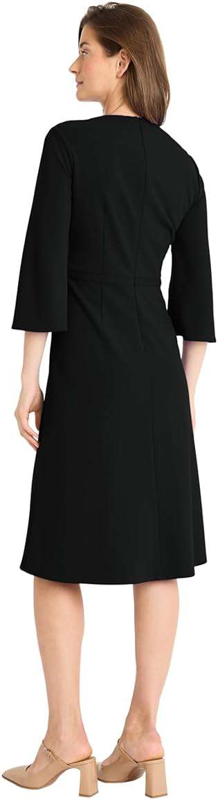 Maggy London Women's Twist Neck Dress with Flared Sleeves - Image 3