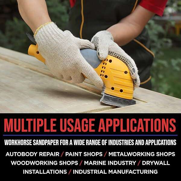 ProductionShop Premium 400 Grit Triangle Mouse Detail Sander Sandpaper Sheets, Box of 45 - Hook & Loop, Triangular Shaped Mouse Disc Pads - Oscillating Multi-Tools - Woodworking, Sand Furniture Paint - Image 6