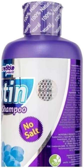 LABS INCREDIBLE Biotina Fortified Shampoo (JUMBO SIZE 32oz). Blueberry Fragrance, with Biotin, Chia, Wheat Germ - Image 3