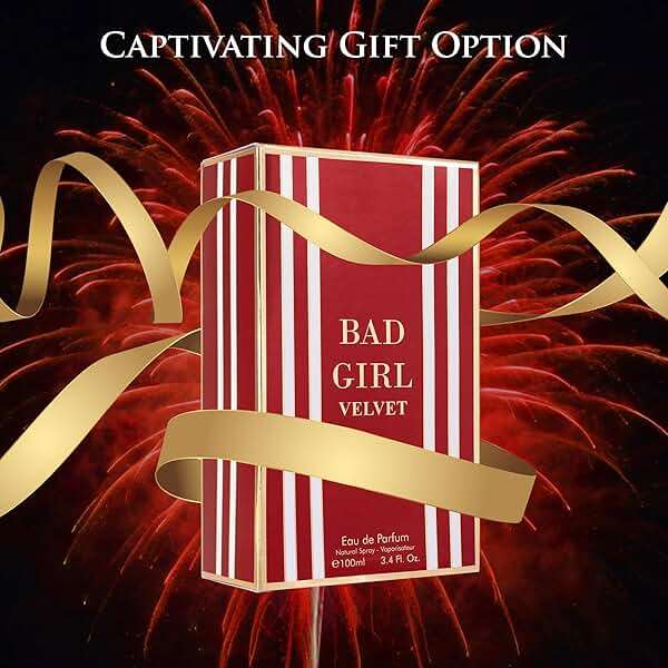 Bad Girl Velvet for Women Eau De Parfum 3.4 fl Oz- Sweet, Warm & Powdery Tone - Combination of Tonka Bean, Vanilla & Praline - Free of Paraben, Vegan & Cruelty-Free - Elegant 100ml bottle - Image 7