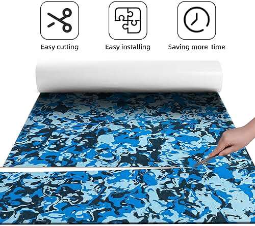 FOCEAN Boat Flooring EVA Foam Boat Decking Marine Flooring Brushed Texture Marine Mats for Jon Boats Bass Boat Kayak RV 94.5" x47.2"/ 23.6"/15.7" - Image 2