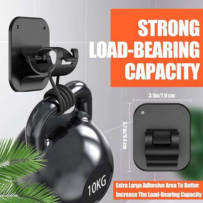 No Drill Curtain Rod Brackets No Drilling Holder 20lb - Renter Friendly Self Adhesive Hooks for Apartment Dorm Classroom Essentials Decor Hanging Drapes Rv Over Blinds Kitchen Bedroom Home - Image 3