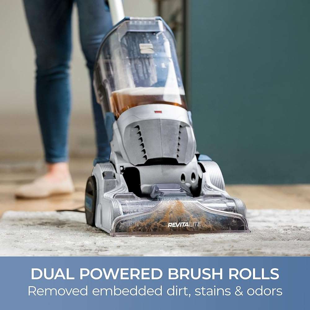 Kenmore KW4010 Pet Portable Carpet Cleaner Machine with High Cleaning Power, 3.2L Clean Tank & 1.4L Dirty Tank, 25ft Cord Length and Two Easy Removable Brushroll for Rug & Upholstery - Image 2