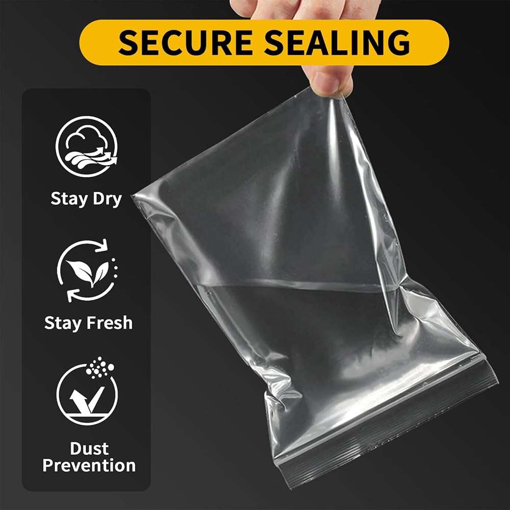 400 Pack Small Plastic Bags For Jewelry, Mini Baggies 4 Assorted Sizes. 2x3 3x3 3x5 4x6 Inch 2 Mil Thick Poly Zipper Lock Bags - Image 3