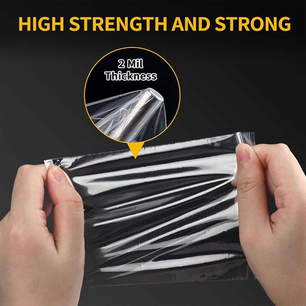 400 Pack Small Plastic Bags For Jewelry, Mini Baggies 4 Assorted Sizes. 2x3 3x3 3x5 4x6 Inch 2 Mil Thick Poly Zipper Lock Bags - Image 6