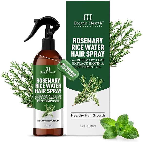 Botanic Hearth Rosemary & Rice Water Leave In Conditioner Spray for Hair Growth, 6.8 Fl Oz, Root Enhncer, Korean Scalp Treatment for Thinning Hair, Anti-Itch & Hair Strengthening Spray for Women & Men - Image 1