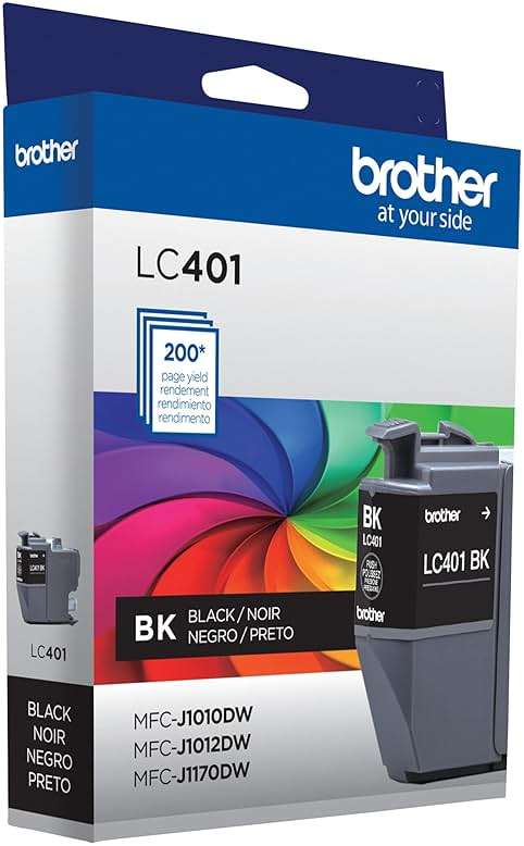 Brother Ink Cartridge, Black, LC401BK, Standard Yield | Pack of 2 - Image 8