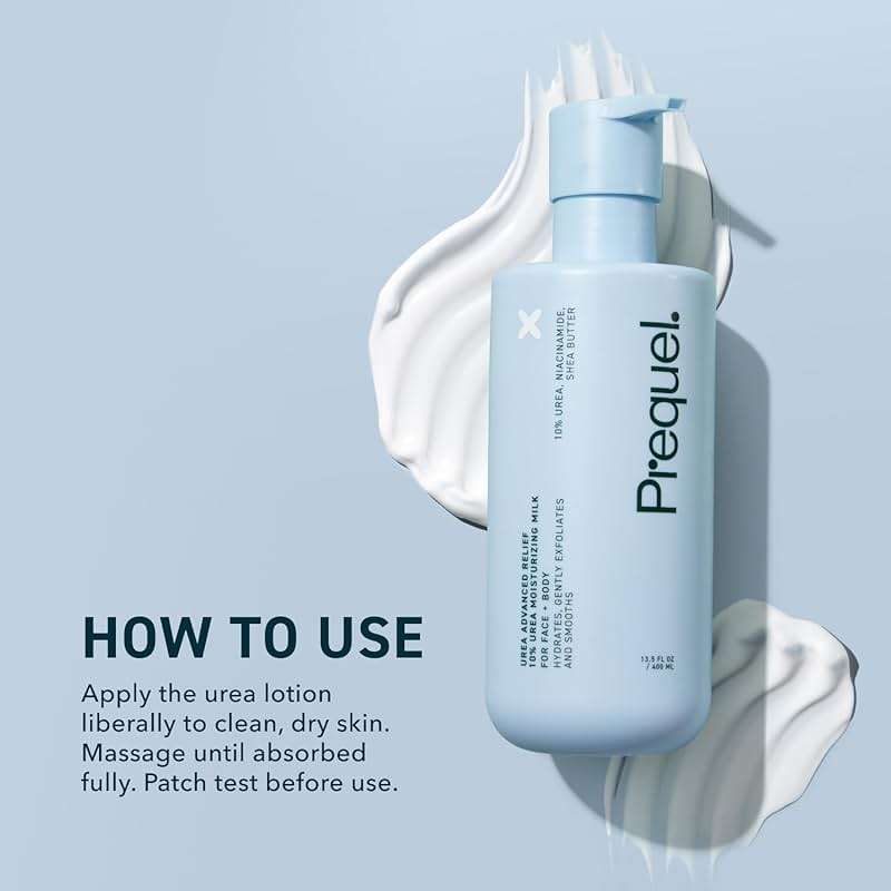Prequel Skin Urea 10% Moisturizing Lotion for Face & Body, Unscented, Hydrating Cream for Extremely Dry & Sensitive Skin, 6.75 fl oz, Pack of 2 - Image 6