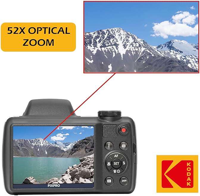 Kodak PIXPRO AZ528 16 MP Full HD Video Digital Camera (Black) with 52x Optical Zoom Bundle with Accessories Including Protective Camera Case, Battery & Charger, 32GB SD Card, Tripod and More - Image 5