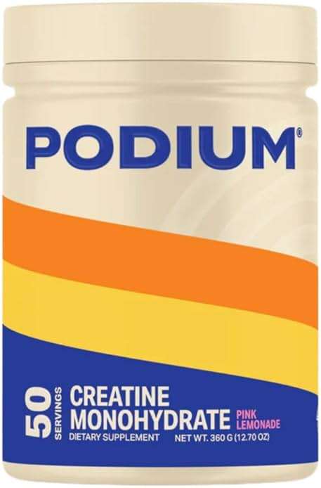 Podium Nutrition, Solos | Creatine Monohydrate, 50 Servings, Pink Lemonade, Boost Athletic Performance - Image 1