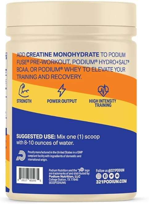 Podium Nutrition, Solos | Creatine Monohydrate, 50 Servings, Pink Lemonade, Boost Athletic Performance - Image 5