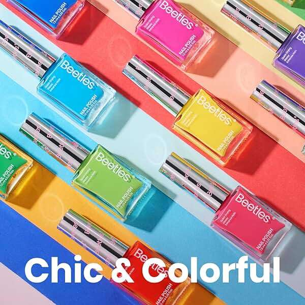 Beetles Cocktails Neon Nail Polish Set, 12 Colors Quick Dry Regular Polish Kit Hot Pink Green Blue Yellow Red, Spring Gift for Women - Image 8