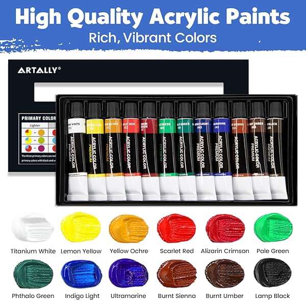 Set of 2 Acrylic Painting Kits for Adults and Couples, Sip and Paint Kit for Date Night, Acrylic Painting Kit with Canvas Boards and Easels, Professional Art Set for Couples, Families, Beginners - Image 6