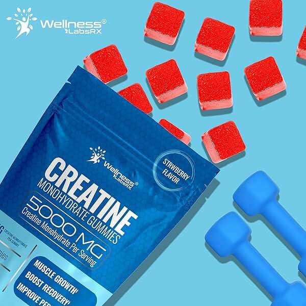 Creatine Gummies 5000mg, 30 Servings Creatine Monohydrate Gummies - Third-Party Tested Creatine for Women, Strawberry Flavor Creatine for Men, Muscle Growth, Strength, and Recovery - Pack of 1 - Image 7