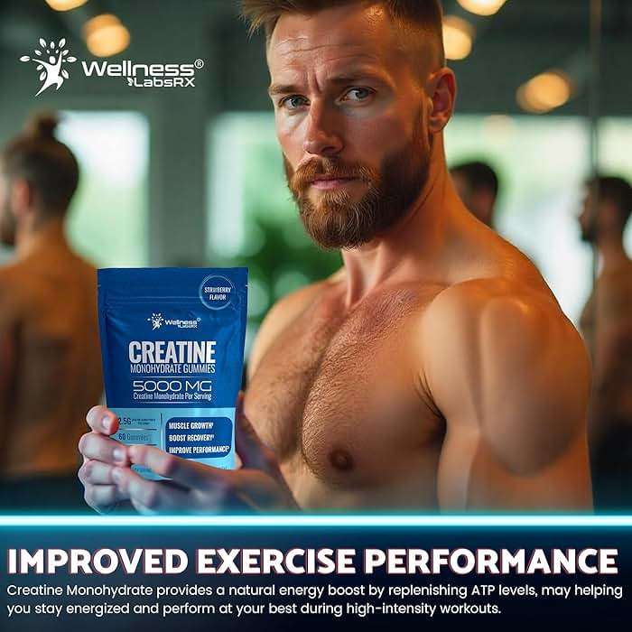 Creatine Gummies 5000mg, 30 Servings Creatine Monohydrate Gummies - Third-Party Tested Creatine for Women, Strawberry Flavor Creatine for Men, Muscle Growth, Strength, and Recovery - Pack of 1 - Image 9