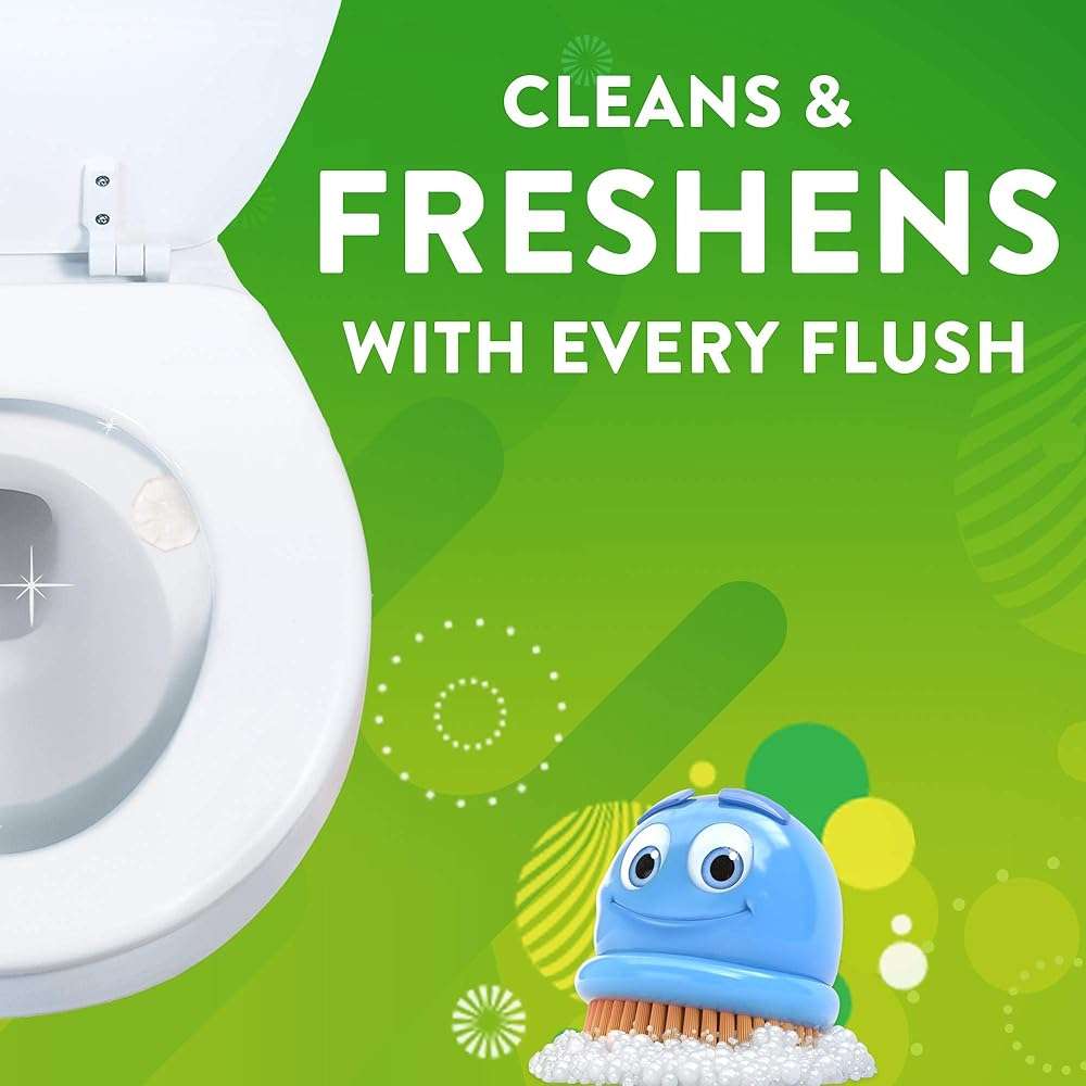 Scrubbing Bubbles Fresh Gel Toilet Bowl Cleaning Stamps, Helps Keep Toilet Clean and Helps Prevent Limescale & Rings, Berry Burst Scent, 1 Dispenser with 6 Fresh Gel Stamps - Image 3