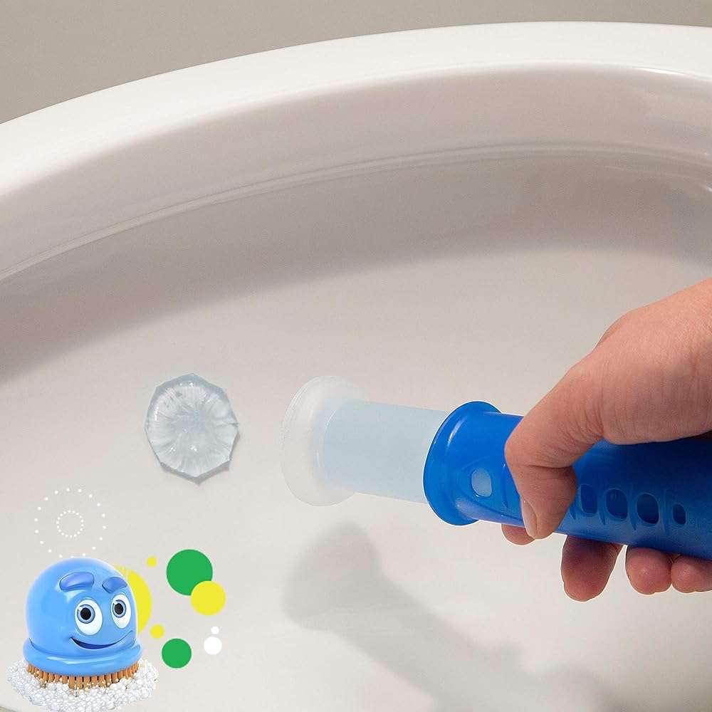 Scrubbing Bubbles Fresh Gel Toilet Bowl Cleaning Stamps, Helps Keep Toilet Clean and Helps Prevent Limescale & Rings, Berry Burst Scent, 1 Dispenser with 6 Fresh Gel Stamps - Image 5