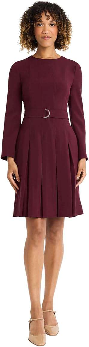 Maggy London Women's Top Stitch Pleated Midi Dress - Image 1