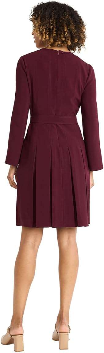 Maggy London Women's Top Stitch Pleated Midi Dress - Image 3