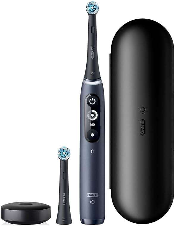 Oral-B iO Deep Clean + Protect Rechargeable Electric Toothbrush, Black, iO Series 7, 2 Replacement Brush Heads, Charging Travel Case (package may vary) - Image 12