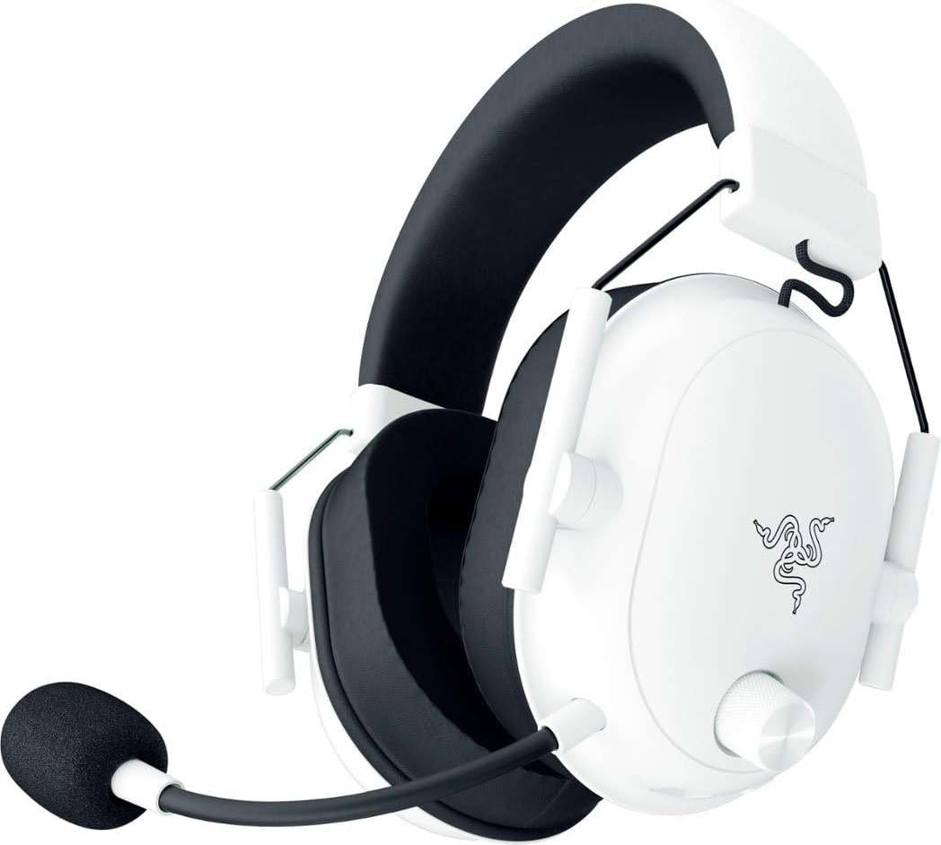 Razer BlackShark V2 HyperSpeed Wireless Gaming Headset - THX Spatial Audio - Bendable Mic - 50mm Drivers - 2.4GHz, Bluetooth or USB - 70 Hr Battery w/USB Type C Charging - White (Renewed) - Image 1