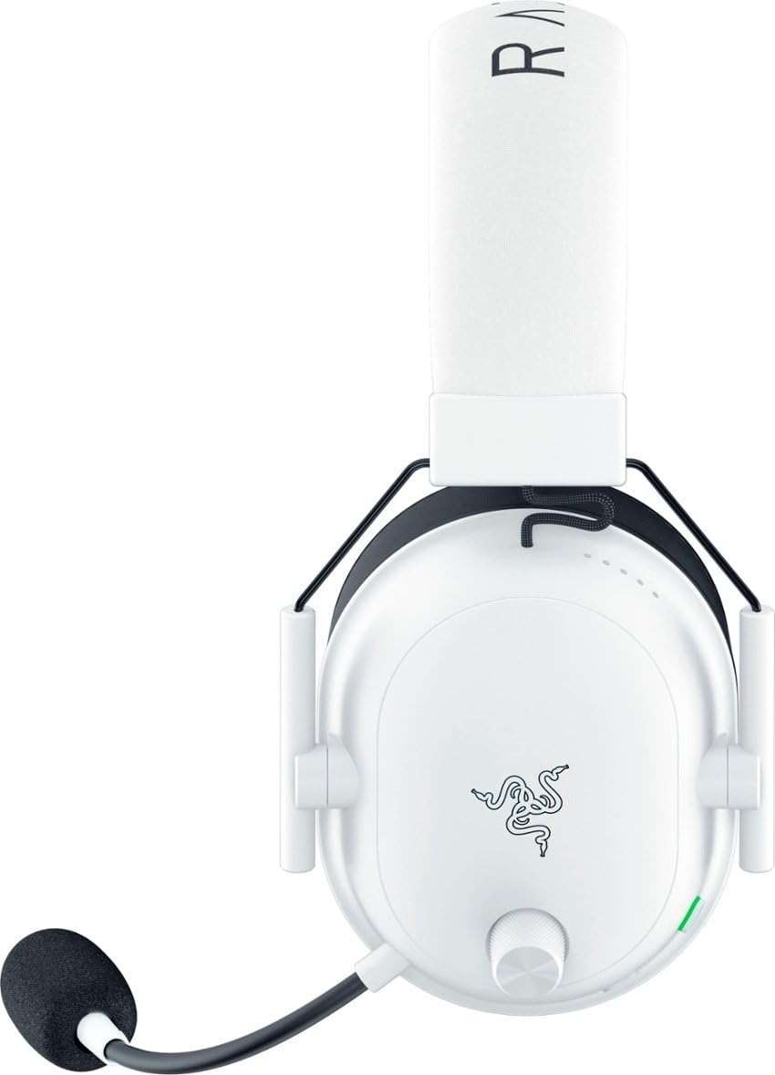 Razer BlackShark V2 HyperSpeed Wireless Gaming Headset - THX Spatial Audio - Bendable Mic - 50mm Drivers - 2.4GHz, Bluetooth or USB - 70 Hr Battery w/USB Type C Charging - White (Renewed) - Image 4