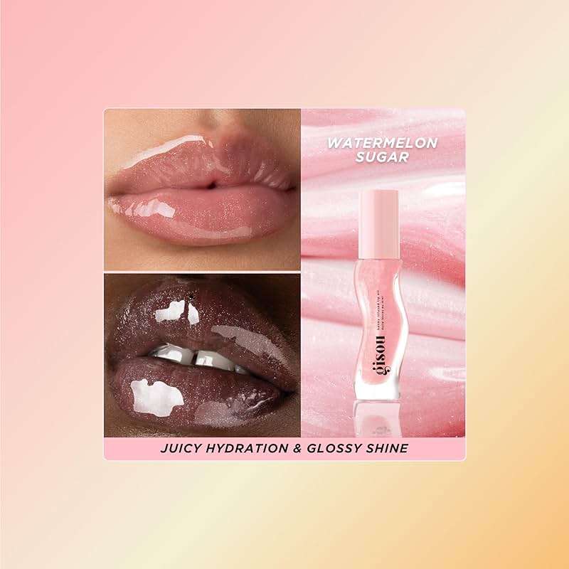 Gisou Honey Infused Lip Oil – Hydrating & Glossy Lip Oil with Mirsalehi Honey & Jojoba Seed Oil, Non-Sticky Shine, Watermelon Sugar, 0.27 Fl Oz - Image 3