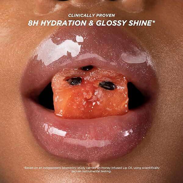 Gisou Honey Infused Lip Oil – Hydrating & Glossy Lip Oil with Mirsalehi Honey & Jojoba Seed Oil, Non-Sticky Shine, Watermelon Sugar, 0.27 Fl Oz - Image 4