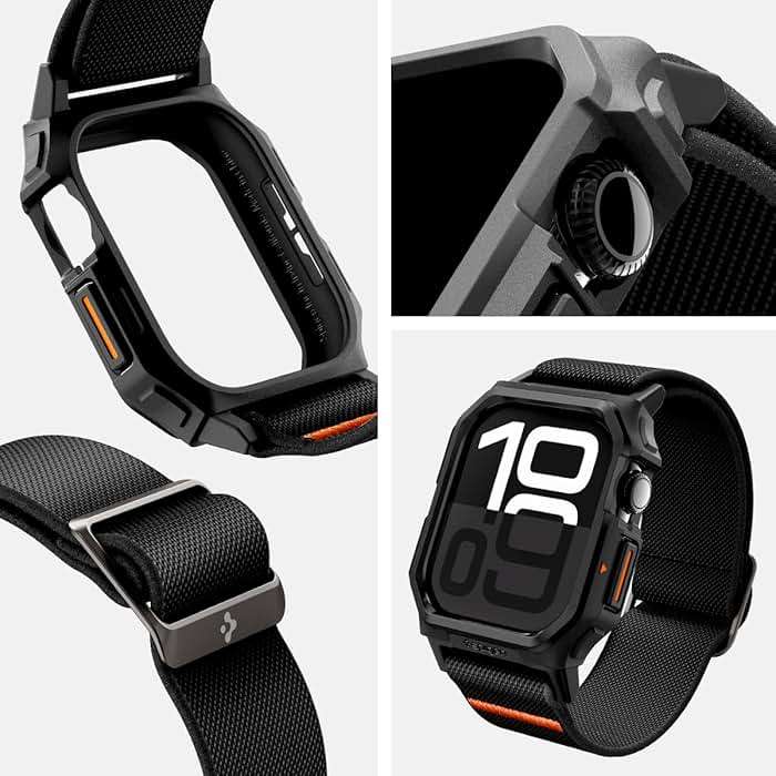 Spigen for Apple Watch Band, Lite Fit Pro Case and Strap Compatible with Ultra, Series Durable TPU Cover with Lightweight Fabric Strap - Image 3